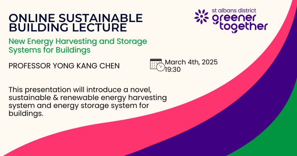 Online Sustainable Building Lecture - New Energy and Storage Systems for Buildings